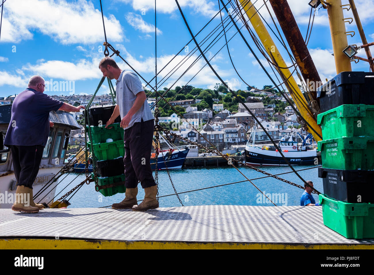 Newlyn harbour, one of the largest fishing ports, Cornwall, England, U