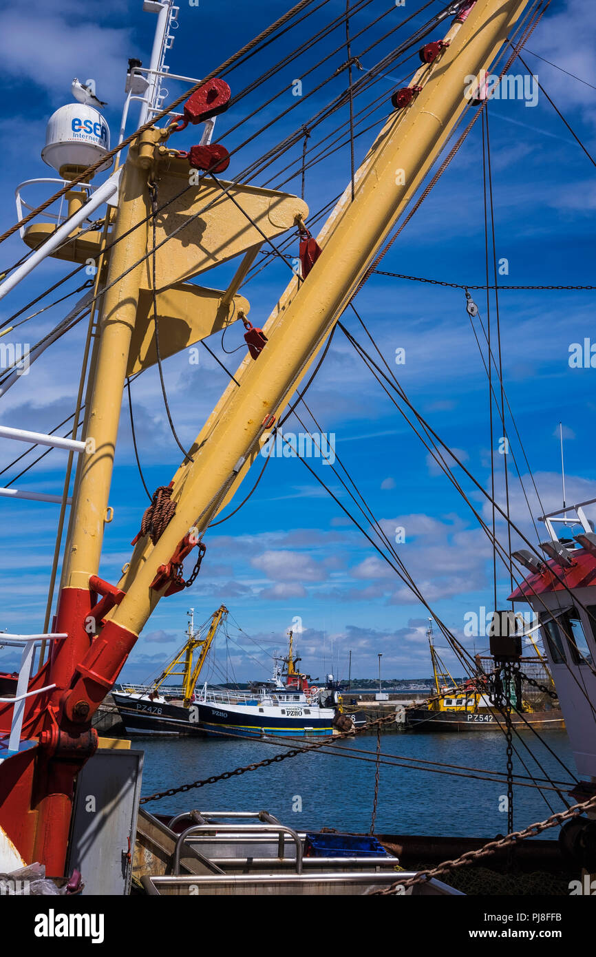 Newlyn harbour, one of the largest fishing ports, Cornwall, England, U