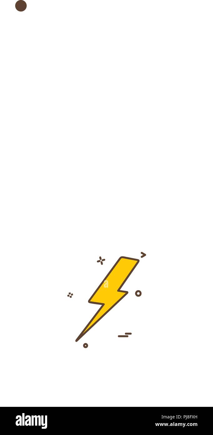 Thunder icon design vector Stock Vector Image & Art - Alamy