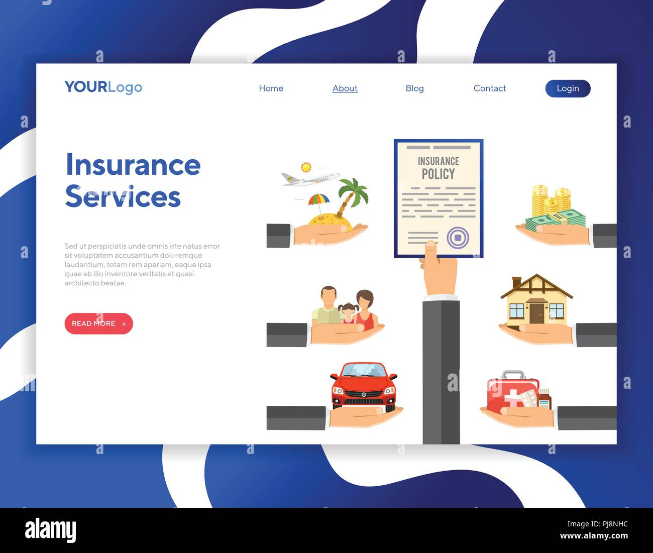 Insurance Services Concept Stock Vector Image & Art Alamy