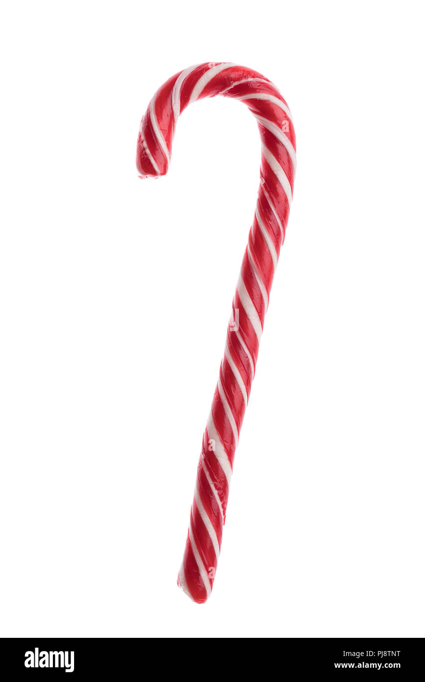 Candy cane striped isolated on white background Stock Photo - Alamy