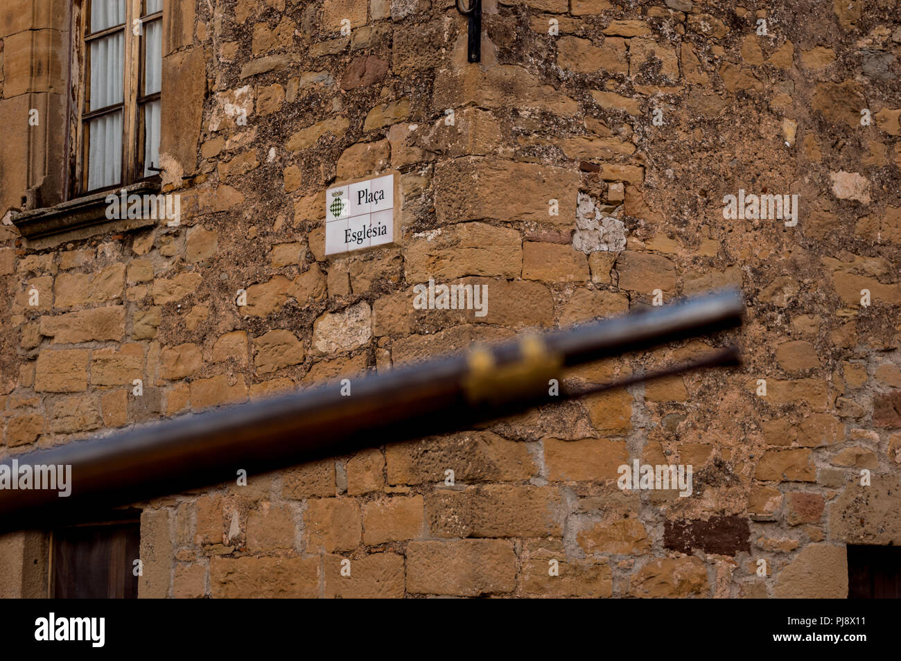 Talamanca,Spain,aniversary of 1714 battle with the presence of Mr Quim Torra president of the Generalita of Catalunya Stock Photo