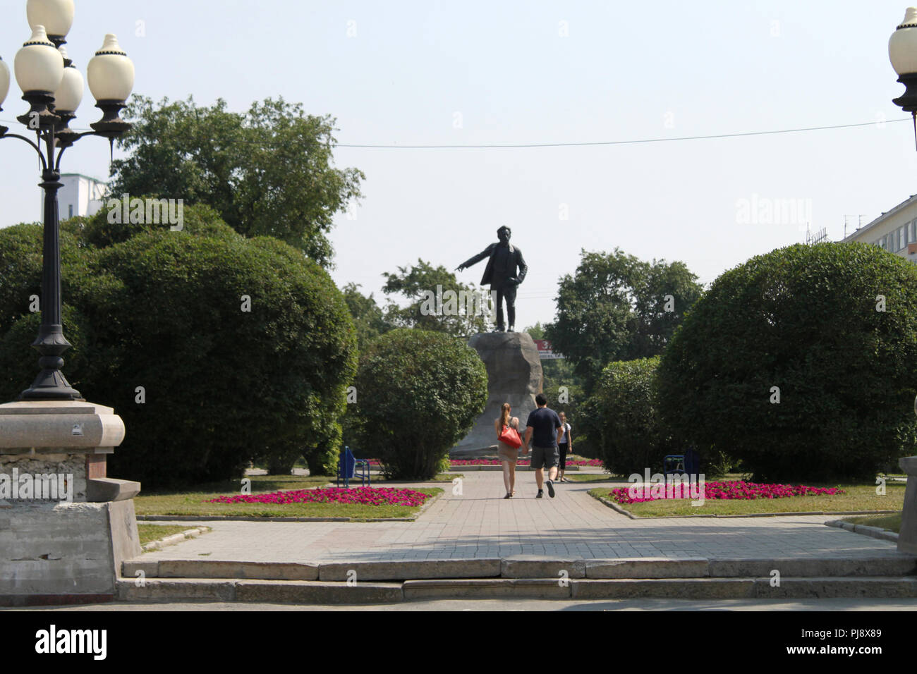 Monument to Yakov Sverdlov, Yekaterinburg, Russia Stock Photo