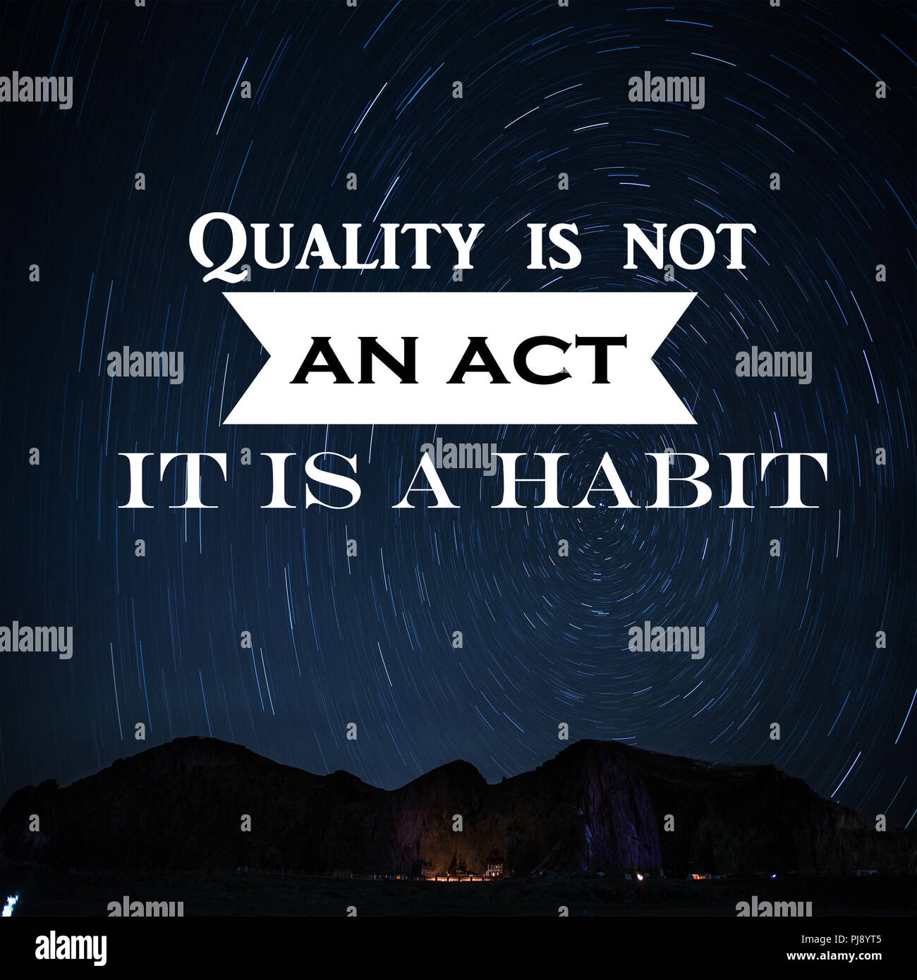 Motivation Quote Quality is not an act it is a habit,positive ...