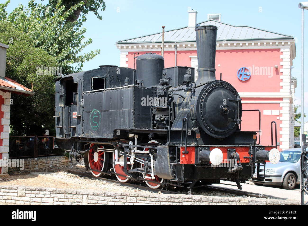 Old Steam Locomotive, F.S. 835.040, On Static Display Outside Pula.