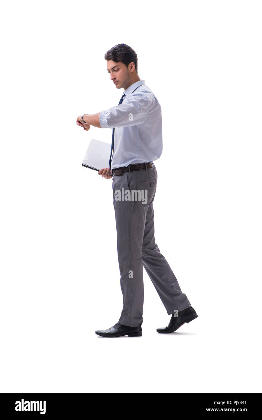 Businessman isolated on white background Stock Photo - Alamy