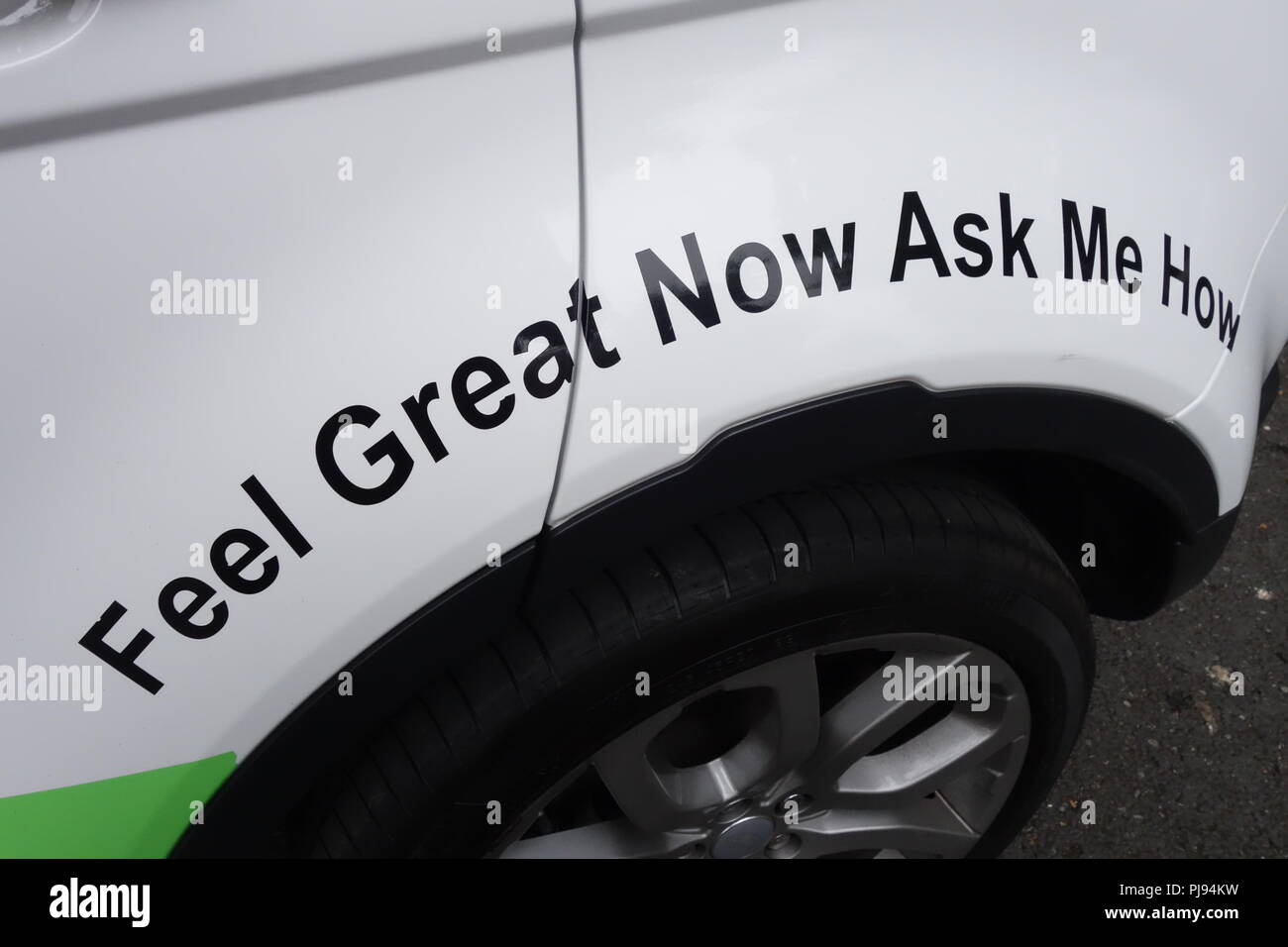 Feel Great Now Ask Me How signwritten on a Herbalife Health Coach Range ...