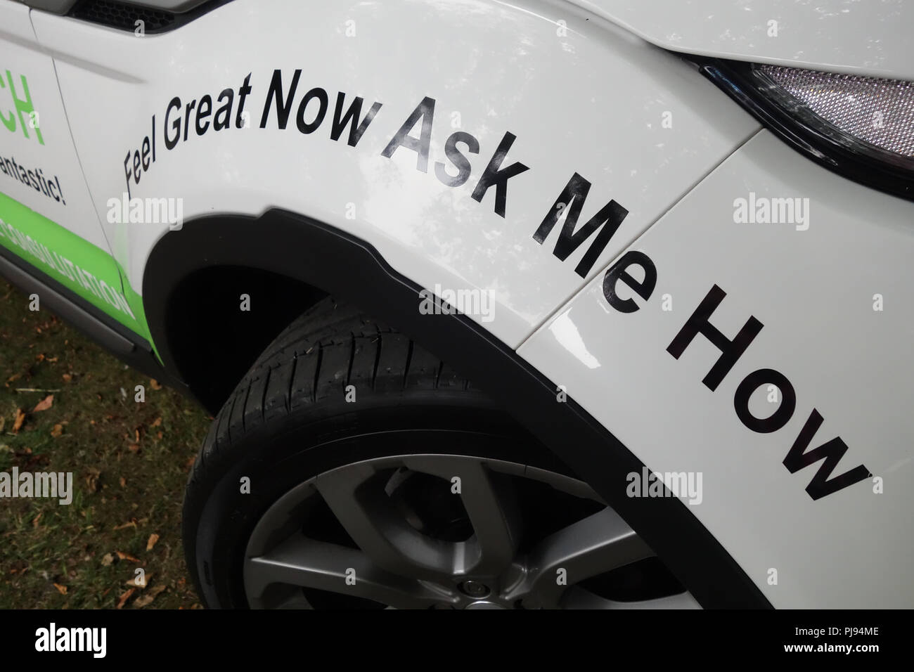 Feel Great Now Ask Me How signwritten on a Herbalife Health Coach Range ...