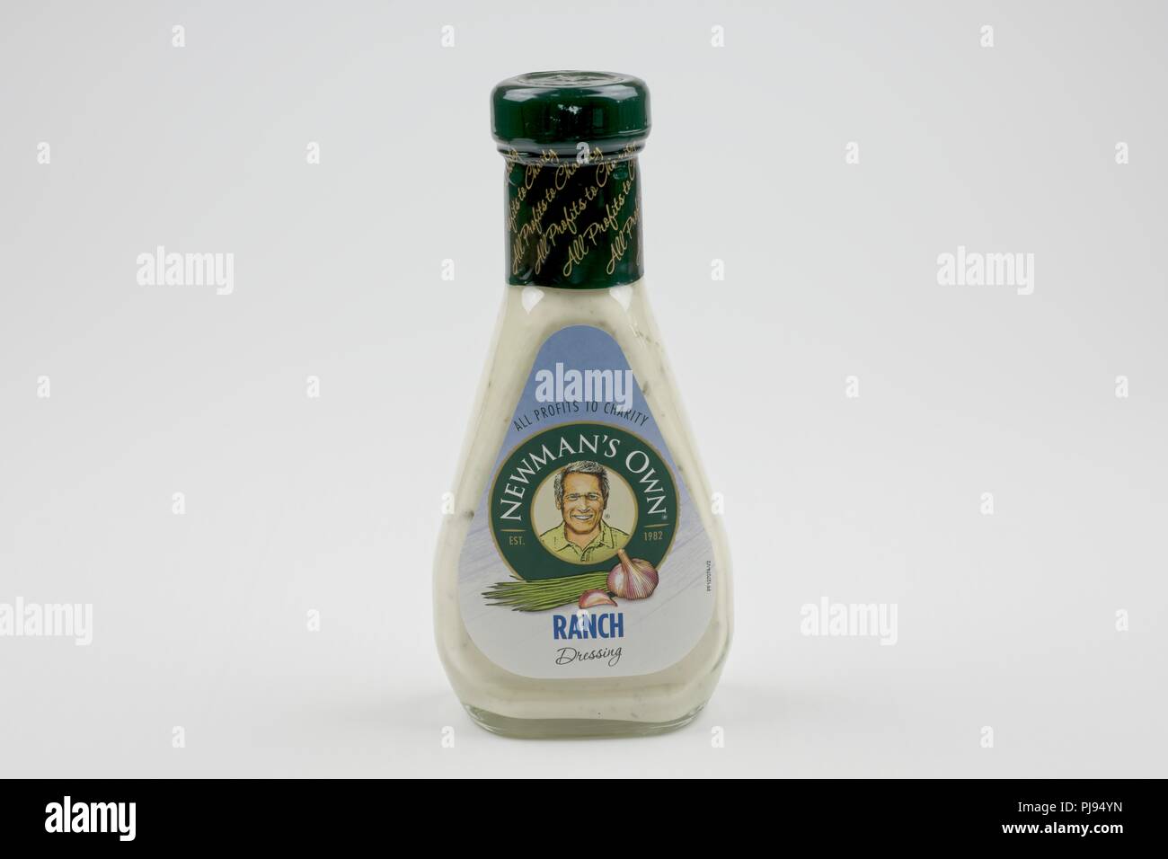 Jar of Newmans own ranch dressing Stock Photo - Alamy