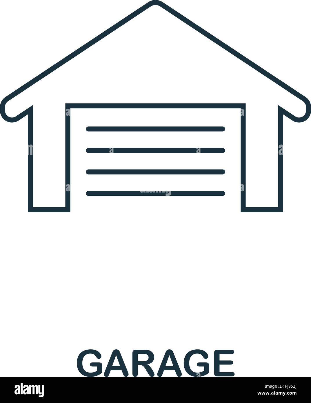 Garage icon. Simple element illustration. Garage outline icon design ...