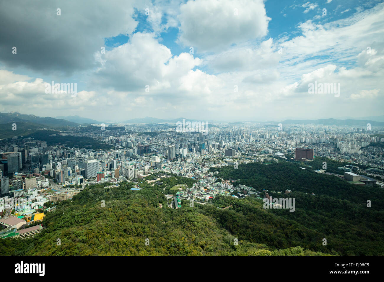 Namsan Tower View Seoul Stock Photo