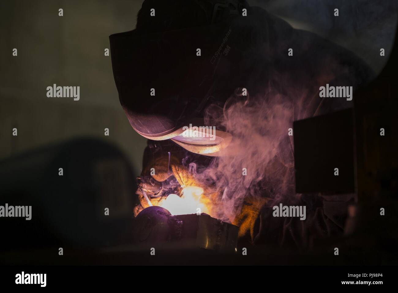 Lance Cpl. Christopher Alcazar, a welder with General Support ...
