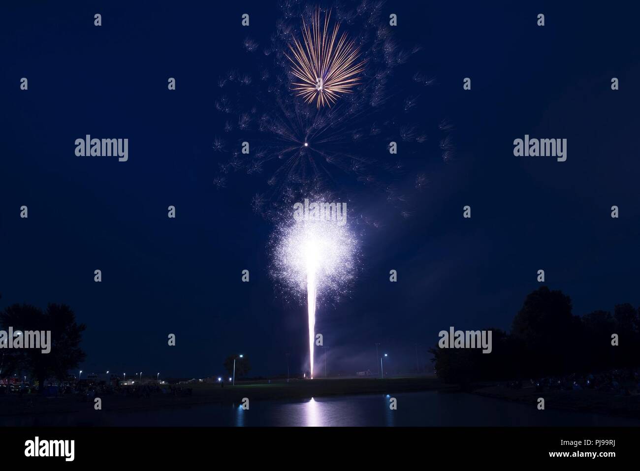 Fireworks light the sky during the annual Independence Day Celebration
