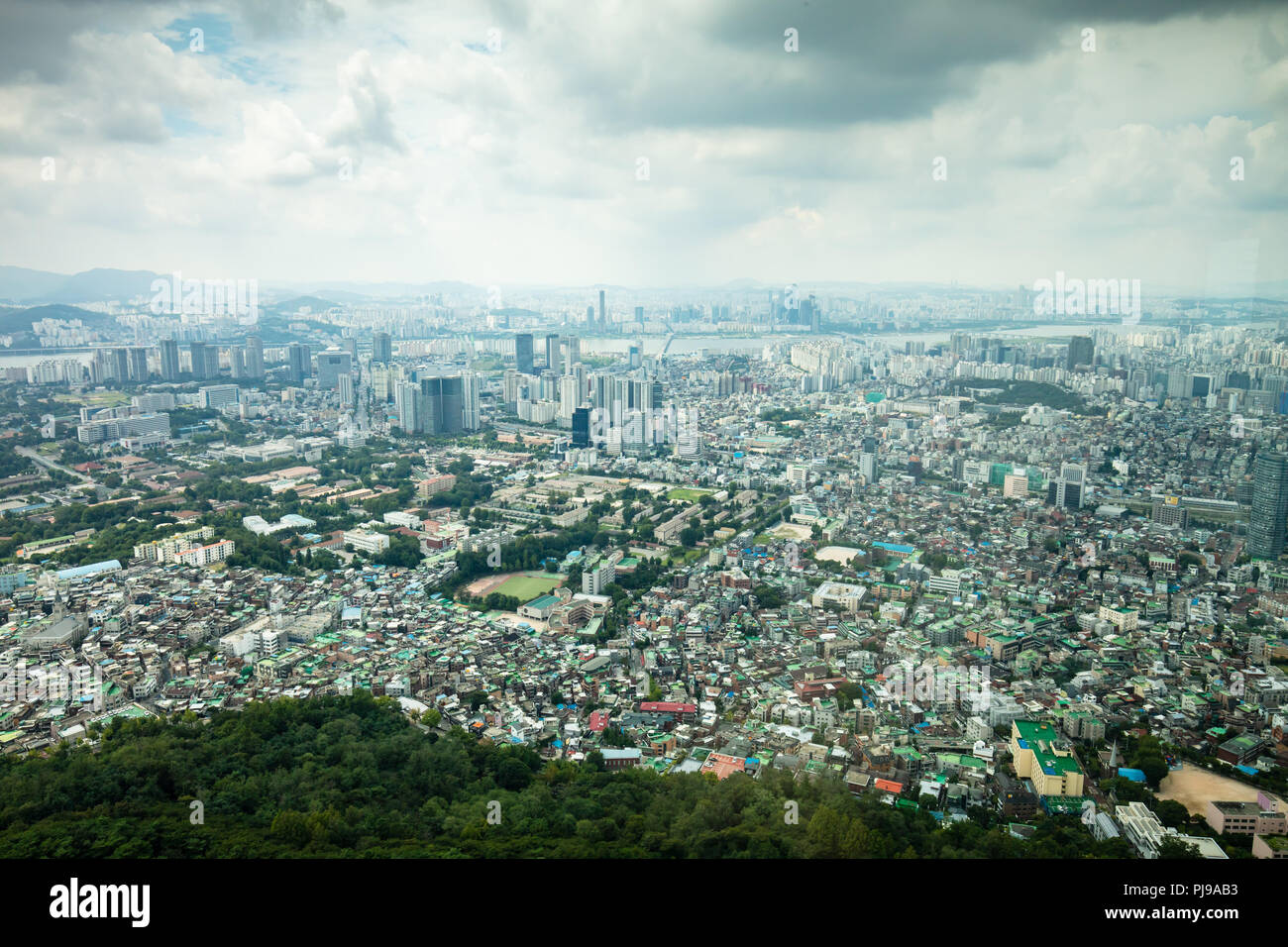 Namsan Tower View Seoul Stock Photo