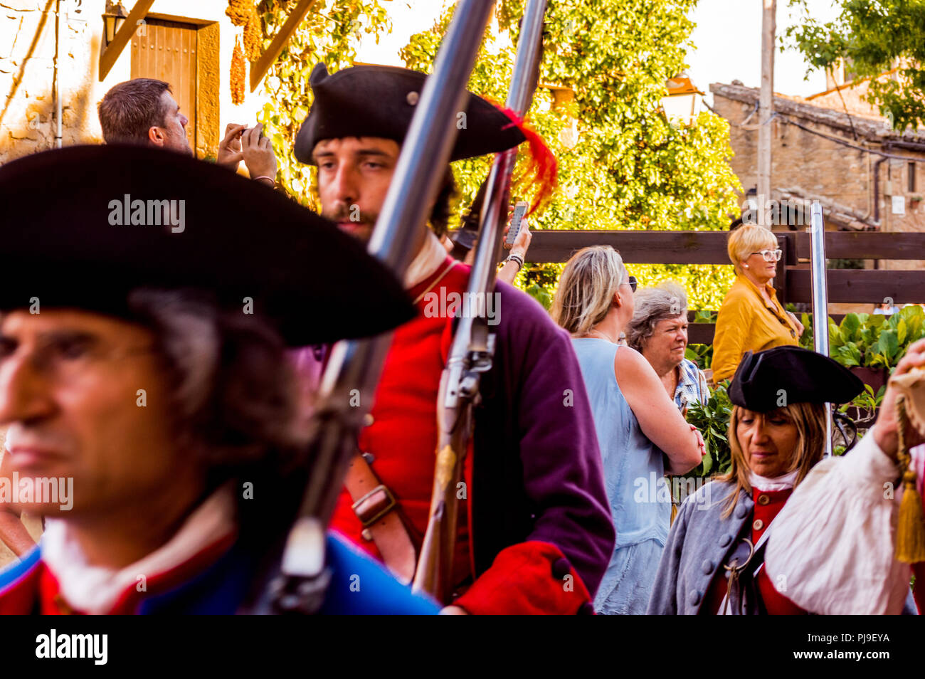 Talamanca,Spain,aniversary of 1714 battle with the presence of Mr Quim Torra president of the Generalita of Catalunya Stock Photo