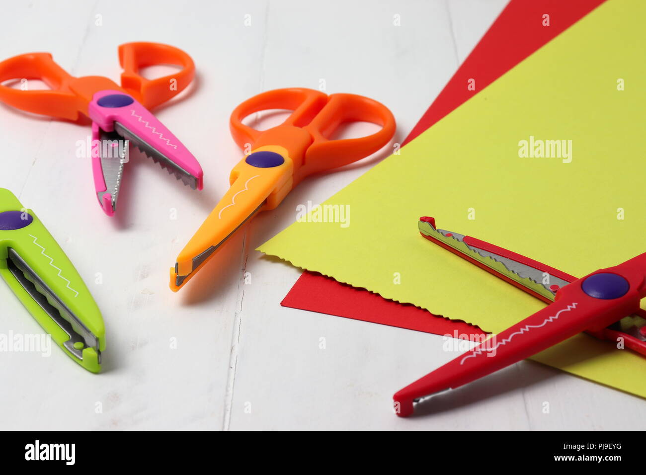 Decorative scissors for scrap booking Stock Photo - Alamy