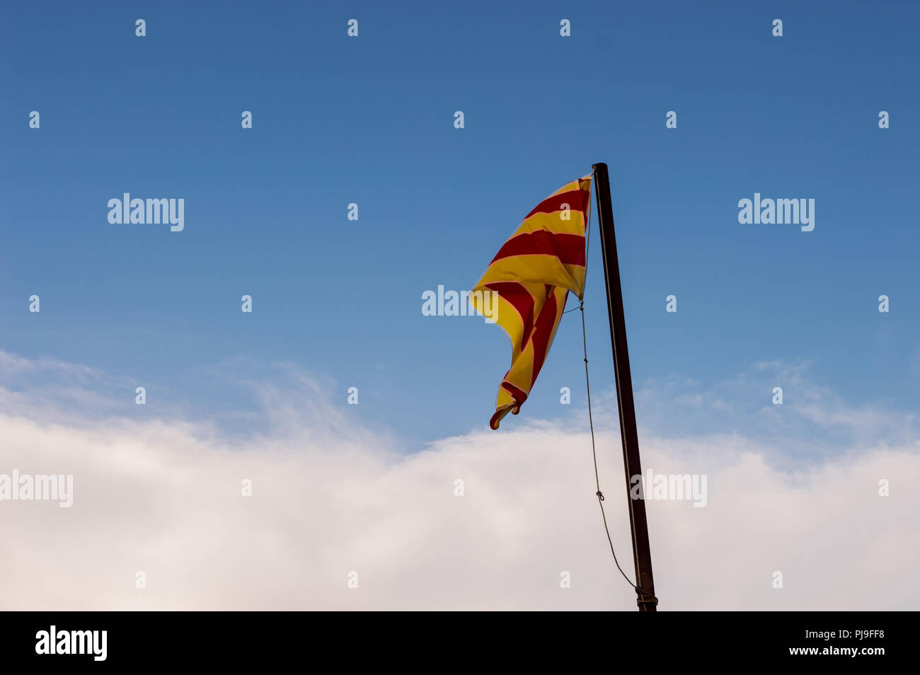 Talamanca,Spain,aniversary of 1714 battle with the presence of Mr Quim Torra president of the Generalita of Catalunya Stock Photo