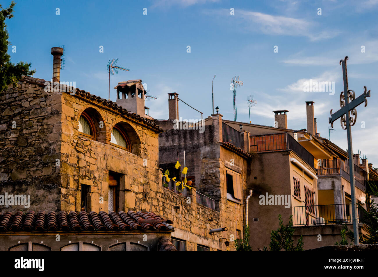 Talamanca,Spain,aniversary of 1714 battle with the presence of Mr Quim Torra president of the Generalita of Catalunya Stock Photo
