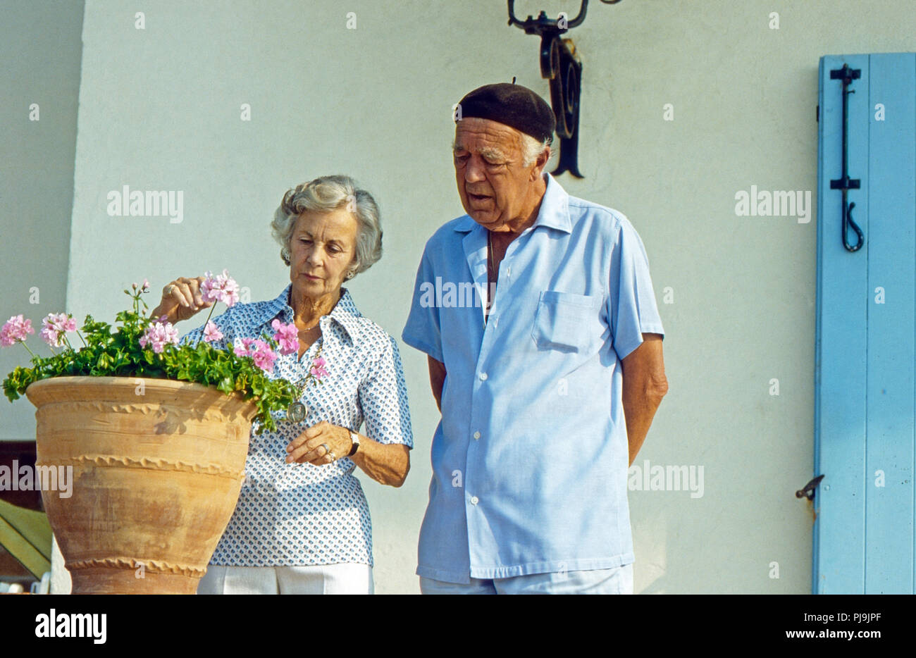 Prinz Bertil von Schweden mit Ehefrau Lillian im Urlaub in Sainte