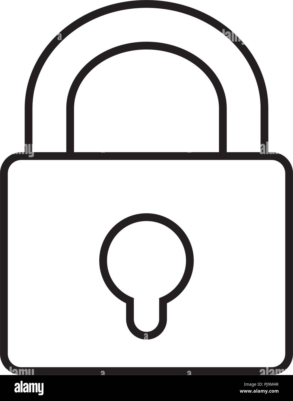 security padlock icon over white background, vector illustration Stock ...