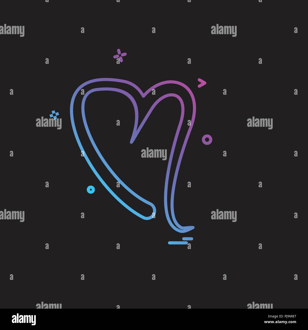 Hearts icon design vector Stock Vector Image & Art - Alamy