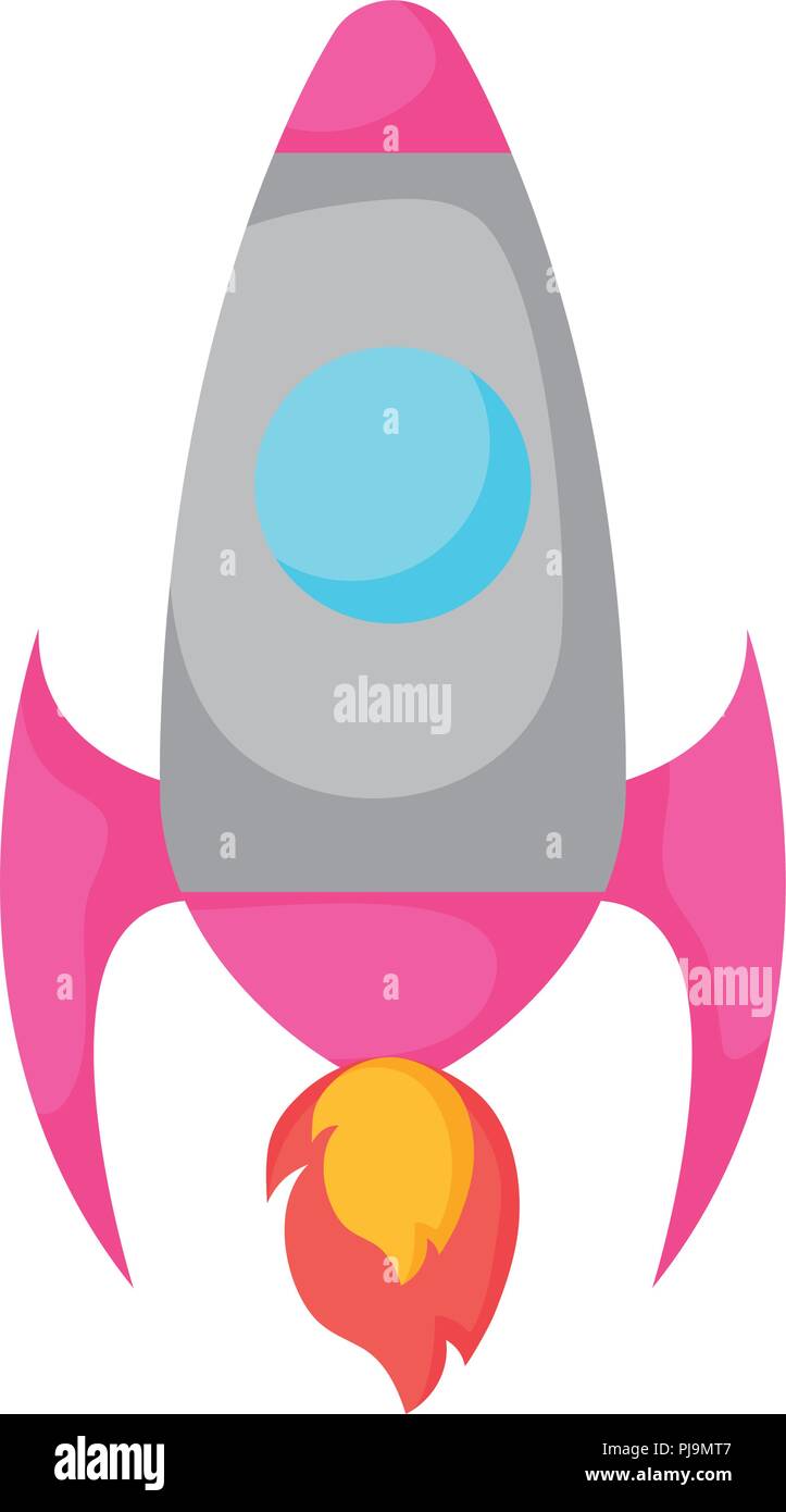 space rocket over white background, vector illustration Stock Vector ...