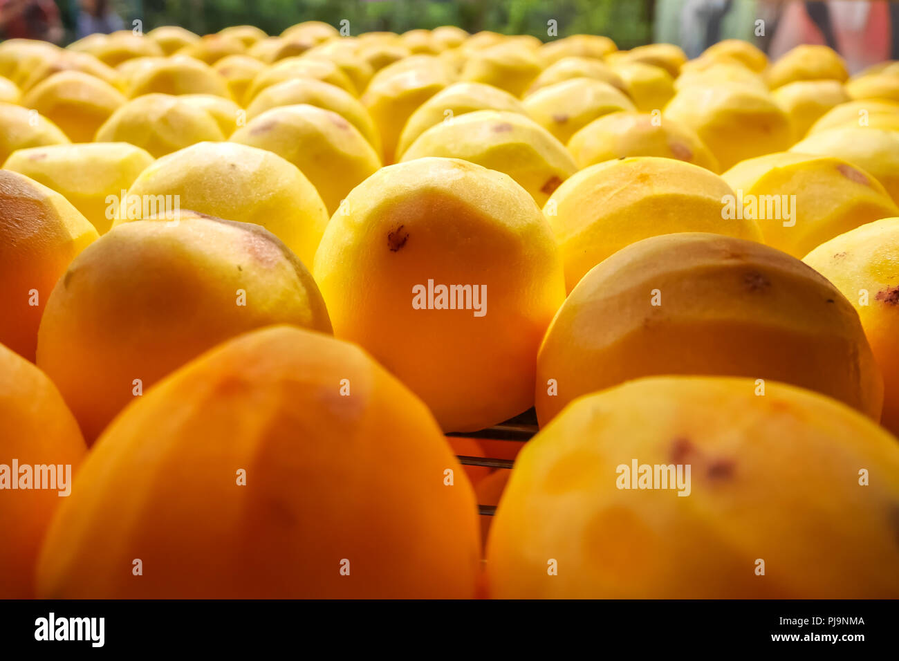 Sun Persimmon, the traditional dried fruit in Taiwan Stock Photo Alamy