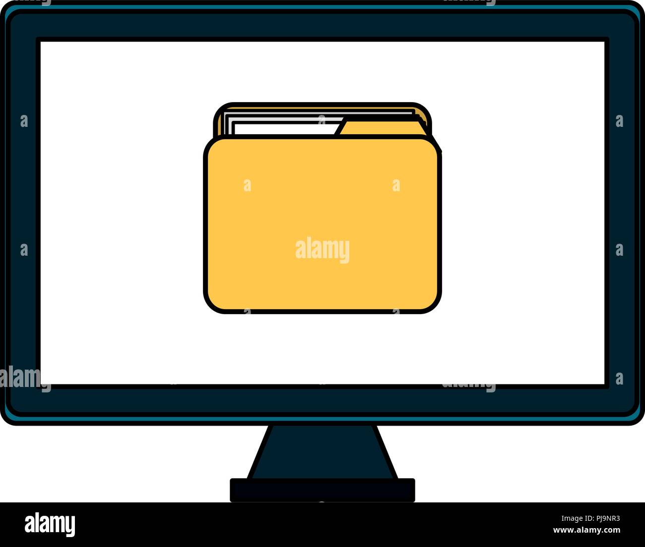 New folder computer screen Stock Vector Images - Alamy