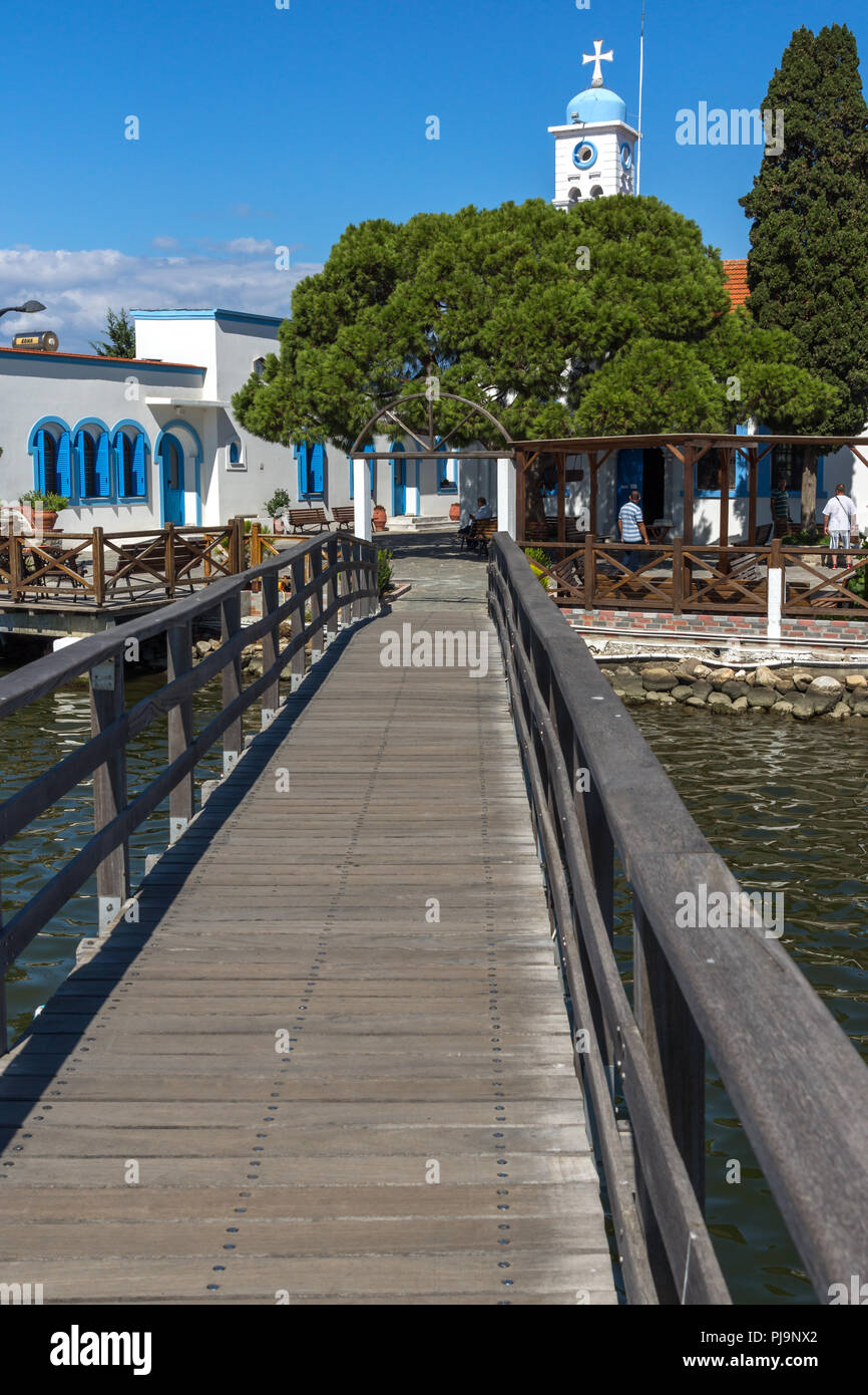 PORTO LAGOS, GREECE - SEPTEMBER 23, 2017: Saint Nicholas Monastery