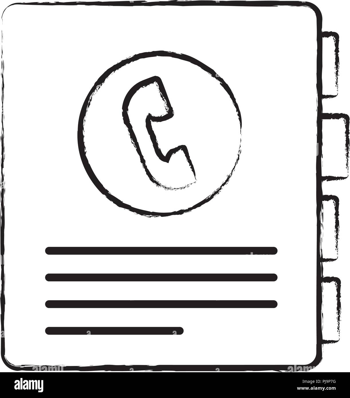 phone book icon over white background, vector illustration Stock Vector ...