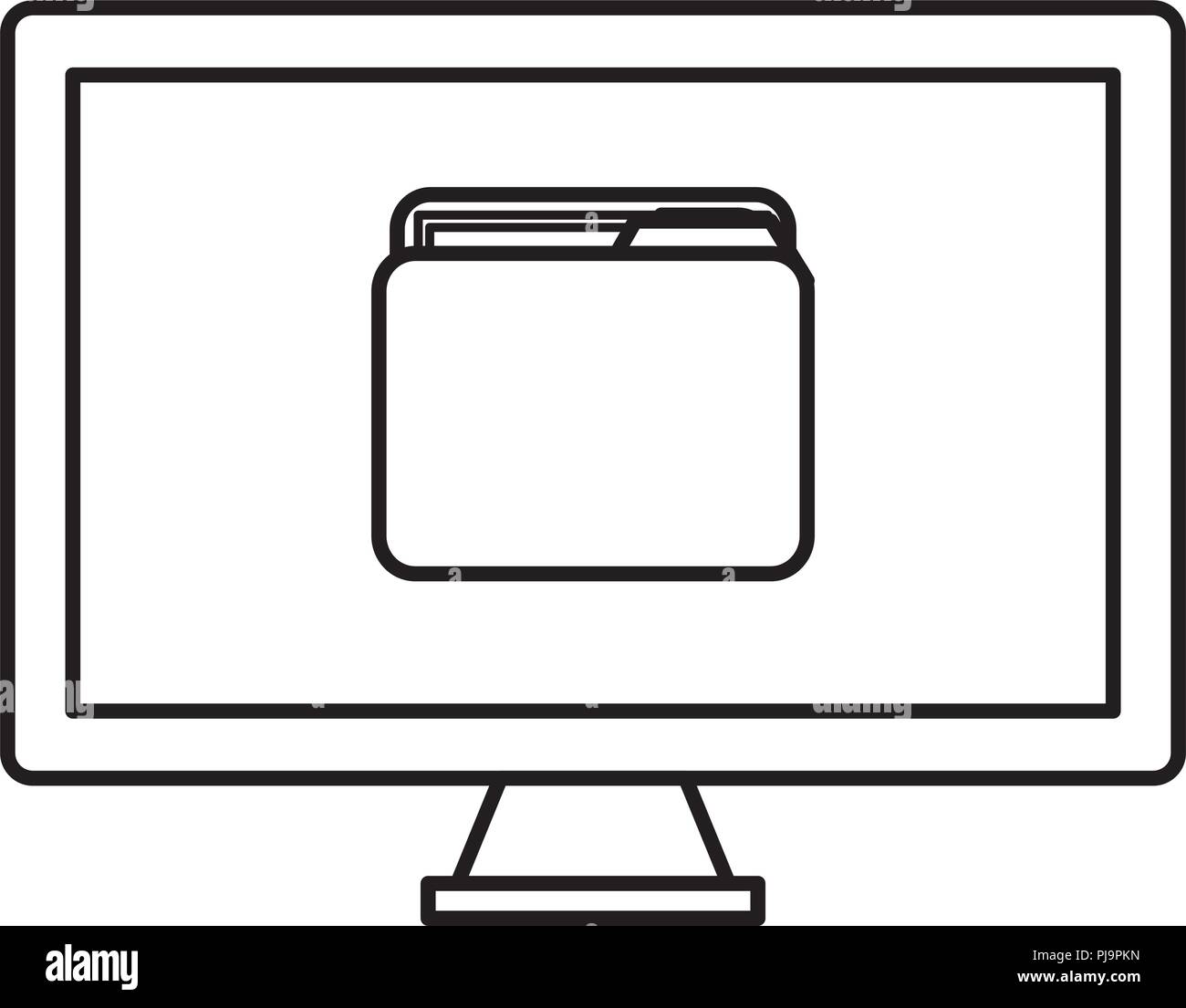 New folder computer screen Stock Vector Images - Alamy