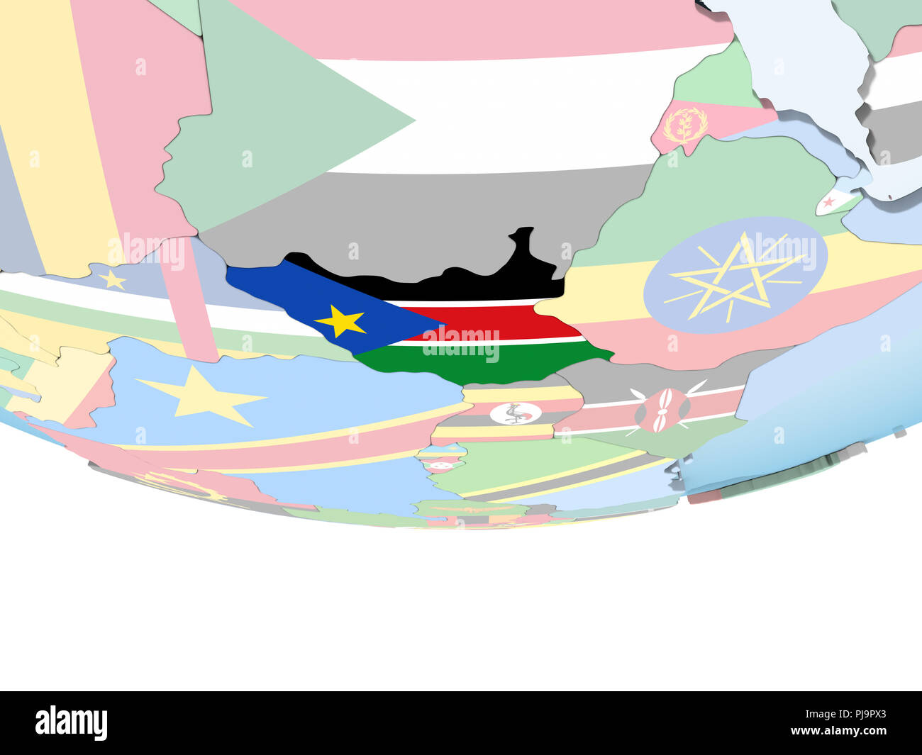 Map south sudan embedded hi-res stock photography and images - Alamy