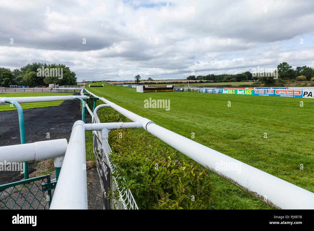 A track side view at Sedgefield Racecourse  at Sedgefield,Co.Durham,England,UK Stock Photo