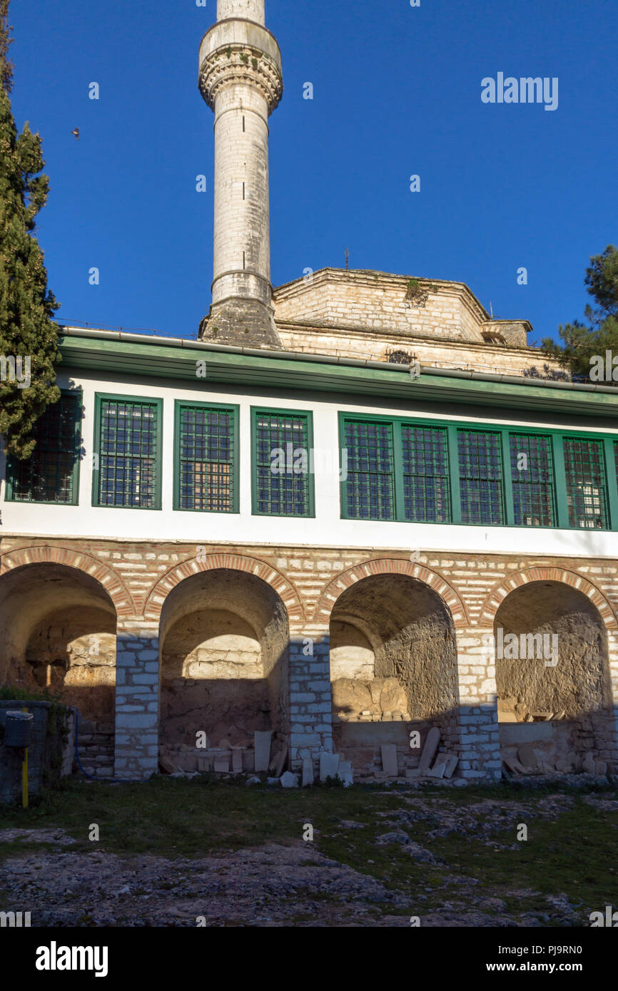 Amazing Sunset view of Aslan Pasha Mosque in castle of city of Ioannina ...