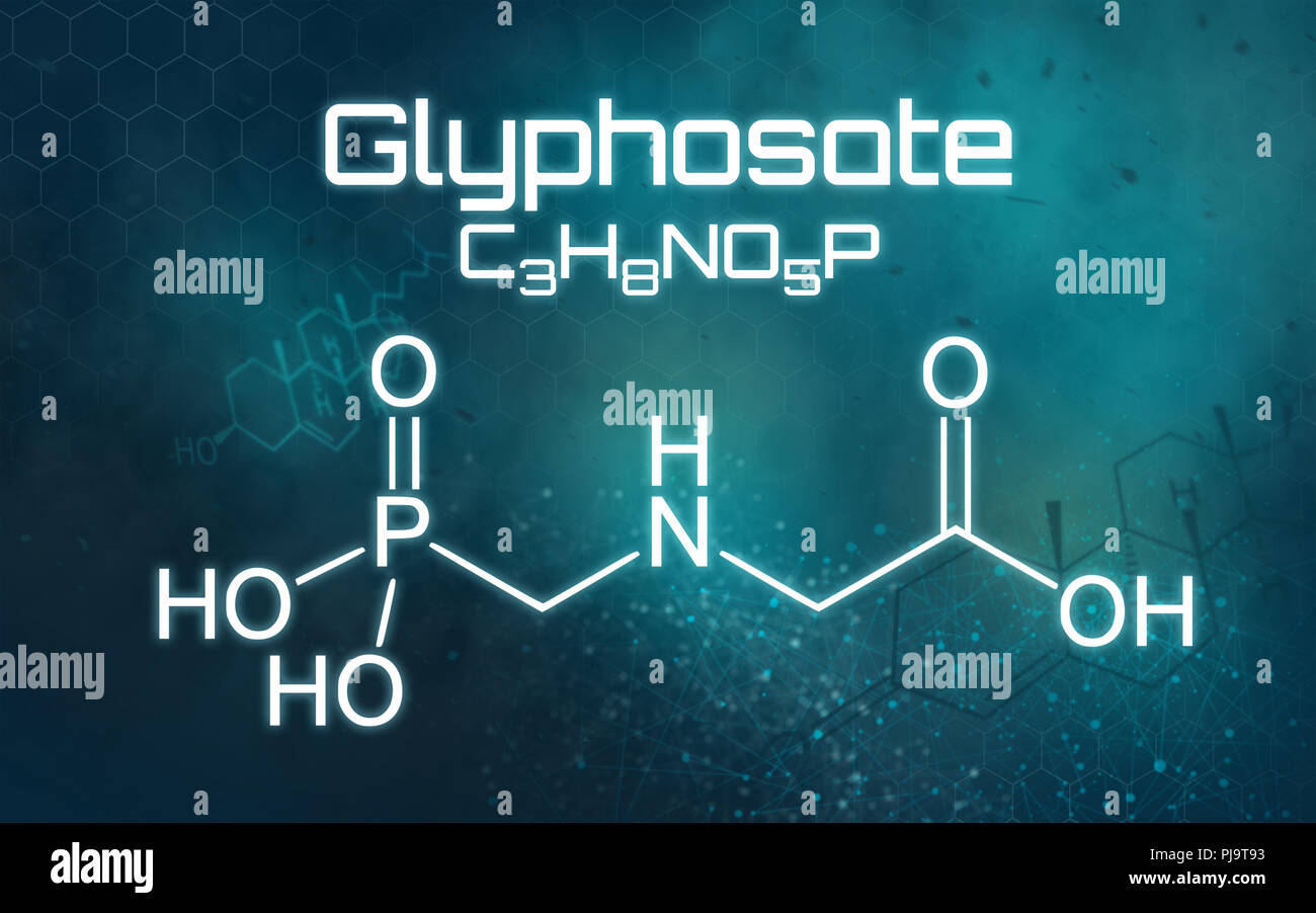 Chemical formula of Glyphosate Stock Photo Alamy