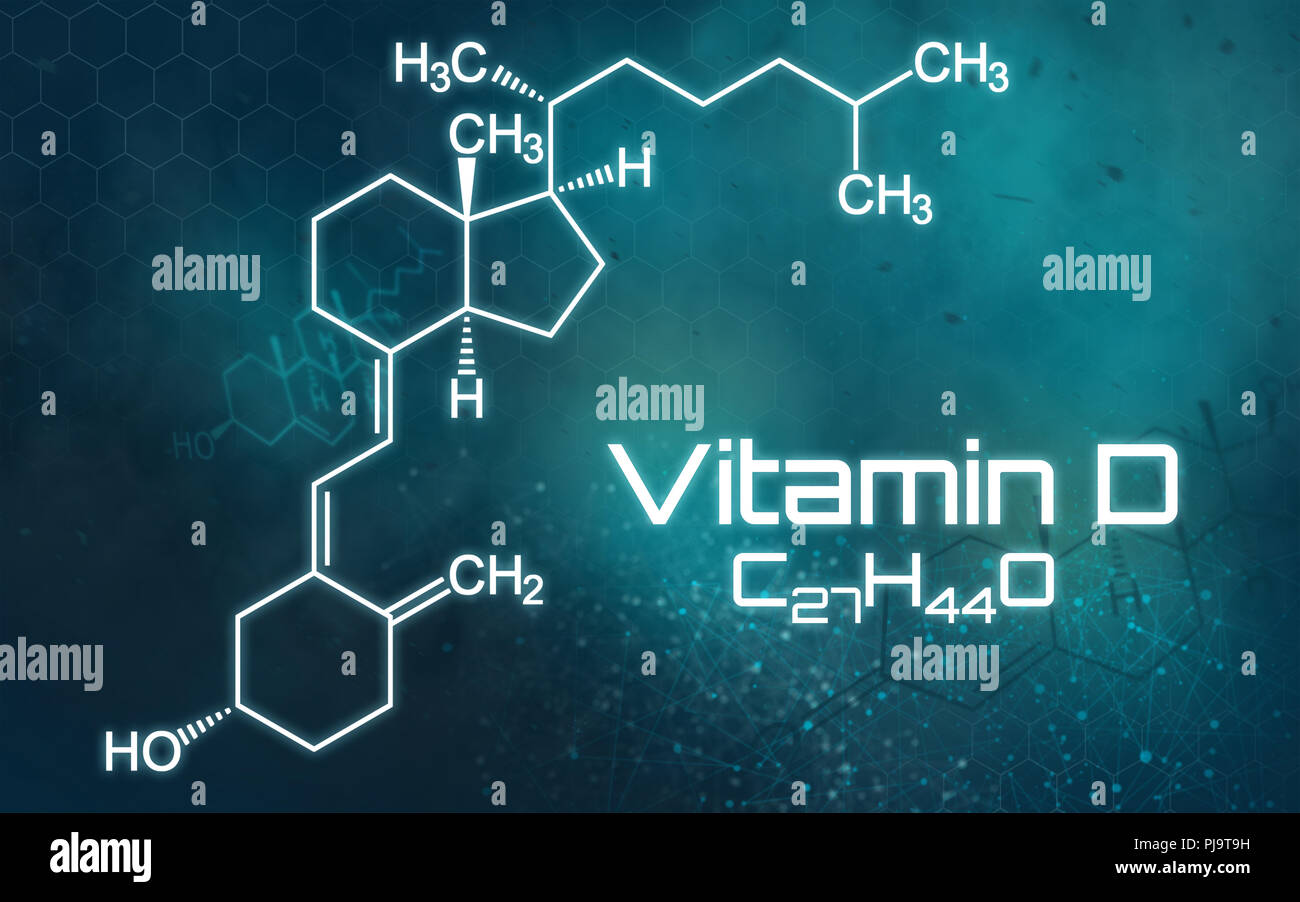 Chemical Formula Of Vitamin D Stock Photo Alamy