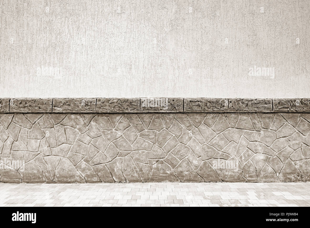 Cement an brick wall and stone floor background Stock Photo - Alamy