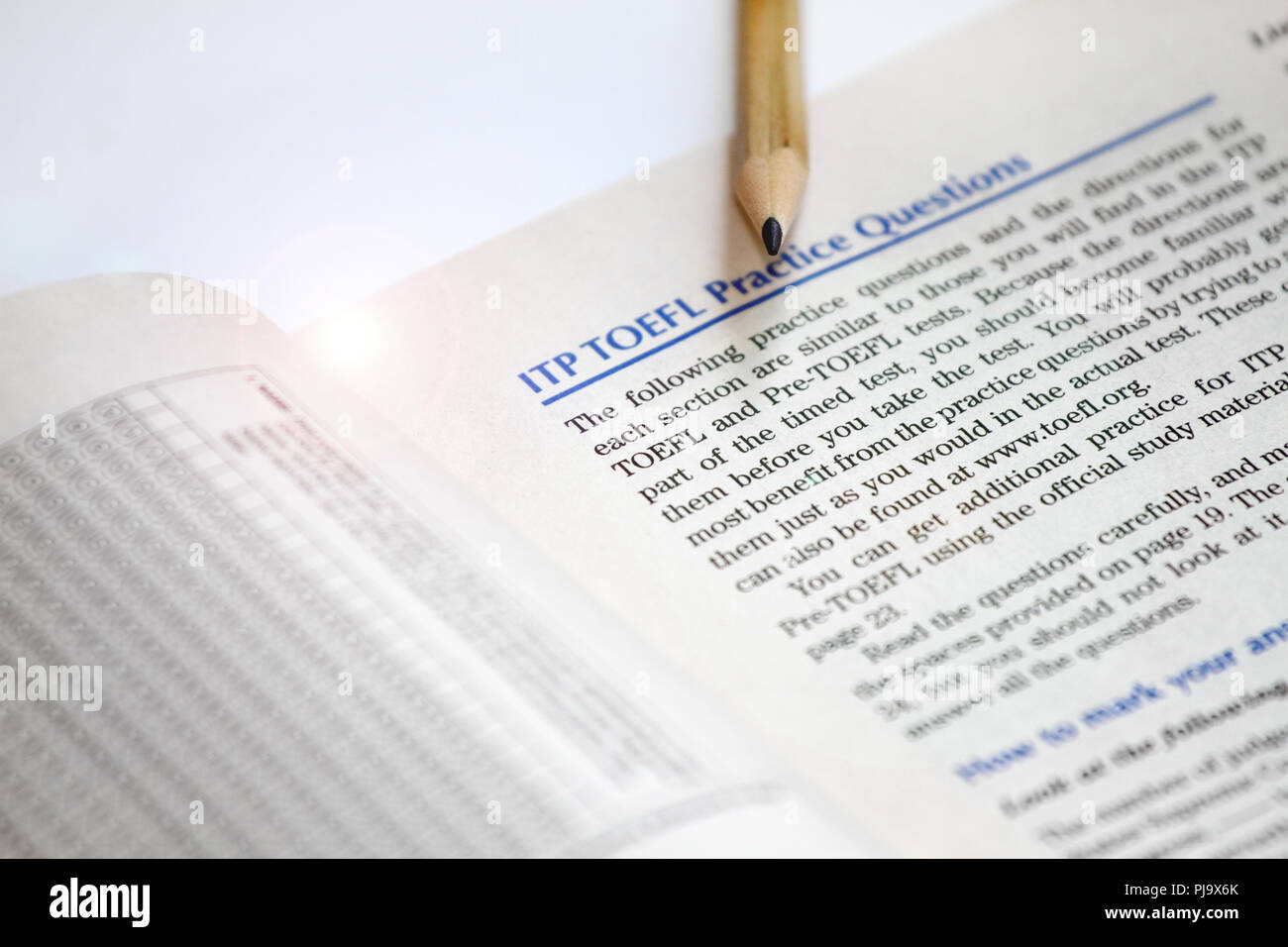 Test English of sheets ... Test a as Foreign Language, TOEFL