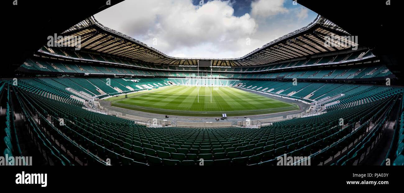 Twickenham Stadium, London, Home of Rugby Stock Photo