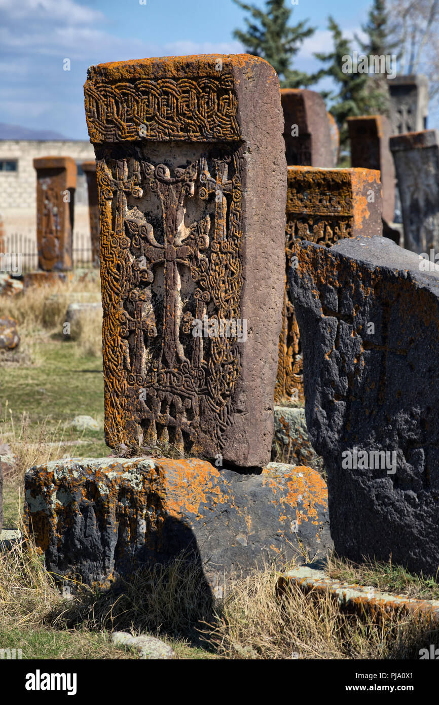 Norathuz cemetery, Gegharkunik province, Armenia Stock Photo