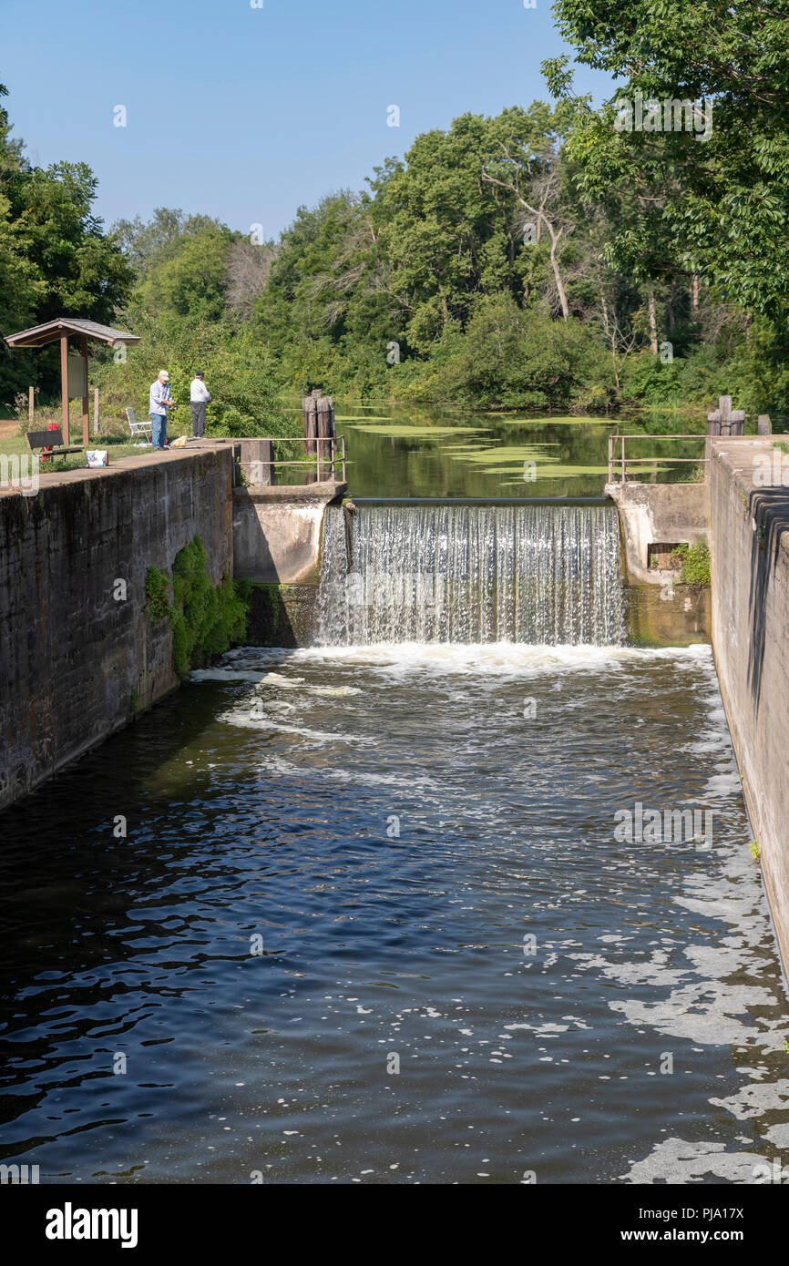 Illinois Lock 21 of the Hennepin Canal. The canal was