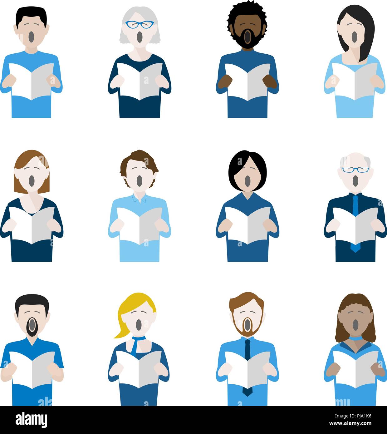 Choir singing Stock Vector Images - Alamy