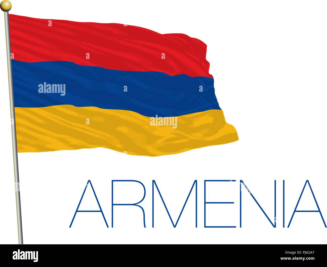 Armenia flag and colors, vector illustration Stock Vector