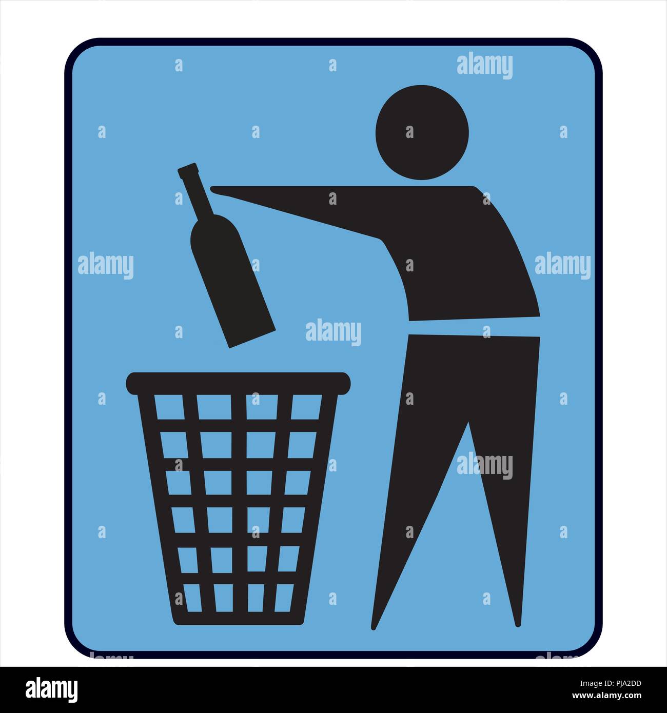 Trash bin litter Stock Vector Images Alamy