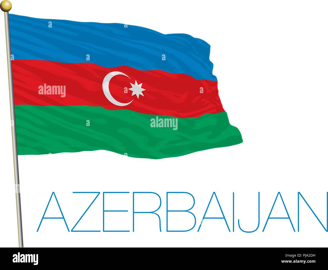 Флаг Азербайджана нарисованный