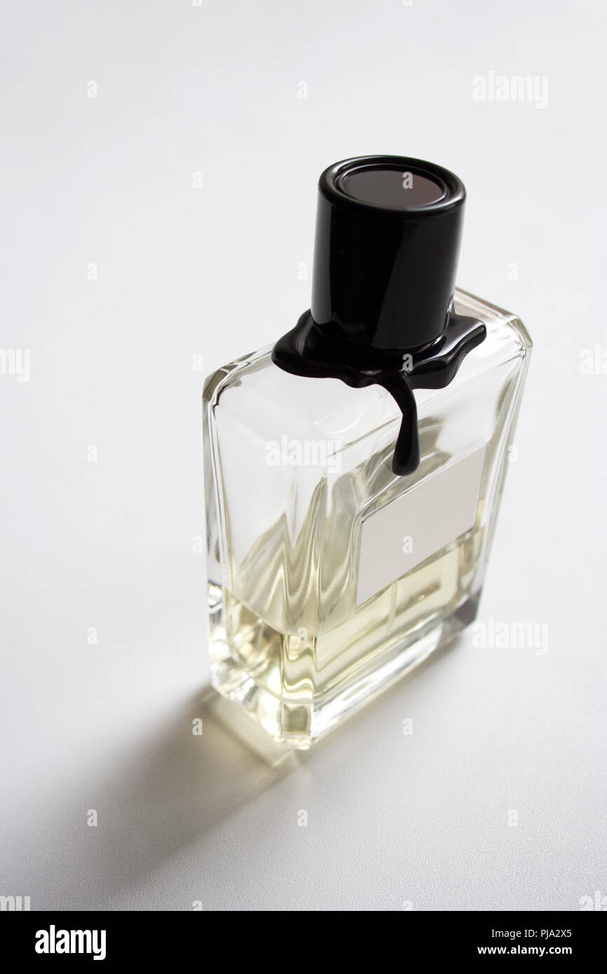 Rectangular perfume bottle isolated on white background Stock Photo Alamy