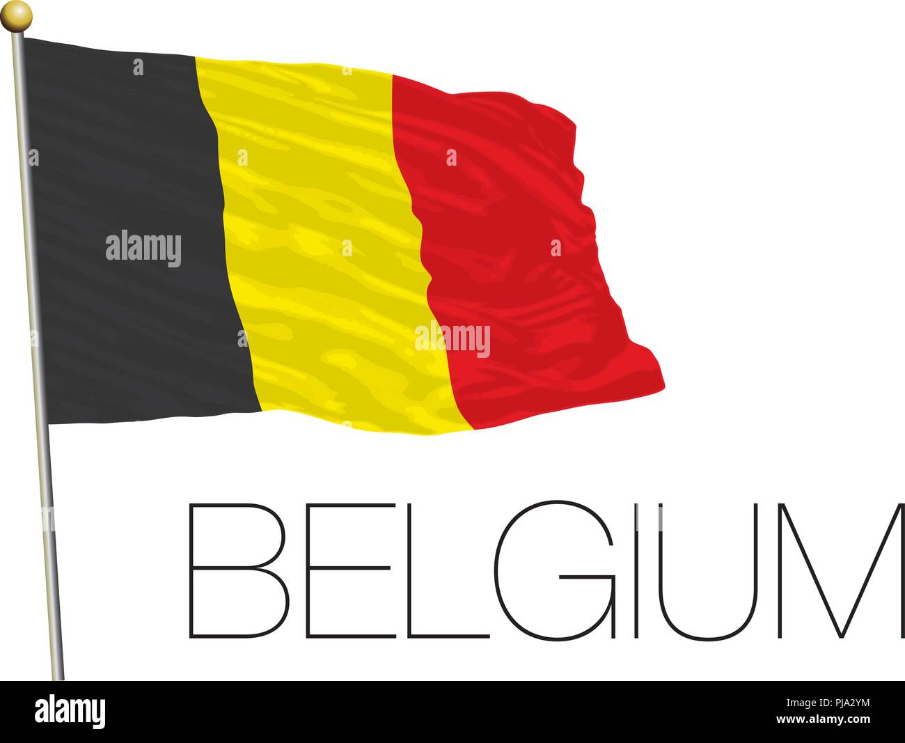 Belgium flag, United Kingdom, vector illustration Stock Vector