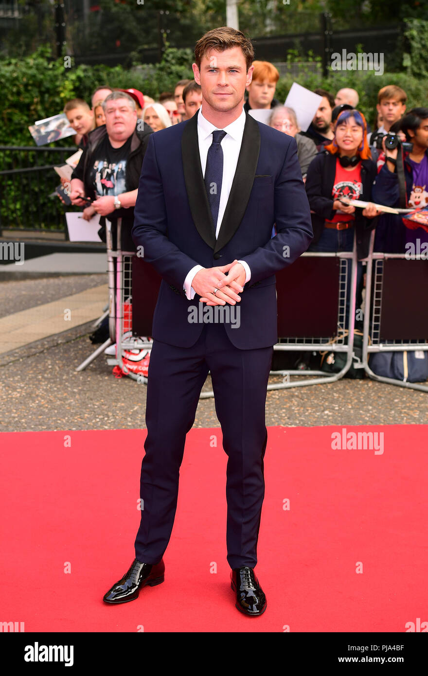 Chris Hemsworth arriving for the GQ Men of the Year Awards 2018 in  Association with Hugo Boss held at The Tate Modern in London Stock Photo -  Alamy