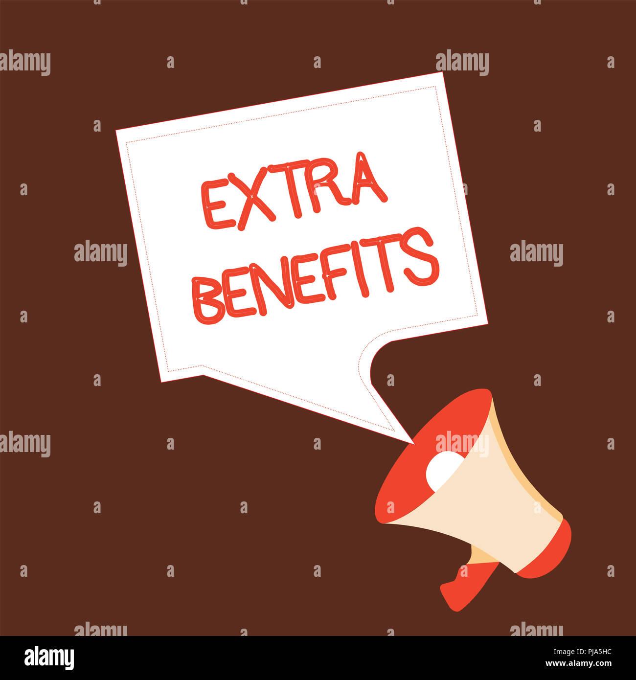 Conceptual hand writing showing Extra Benefits. Business photo text ...