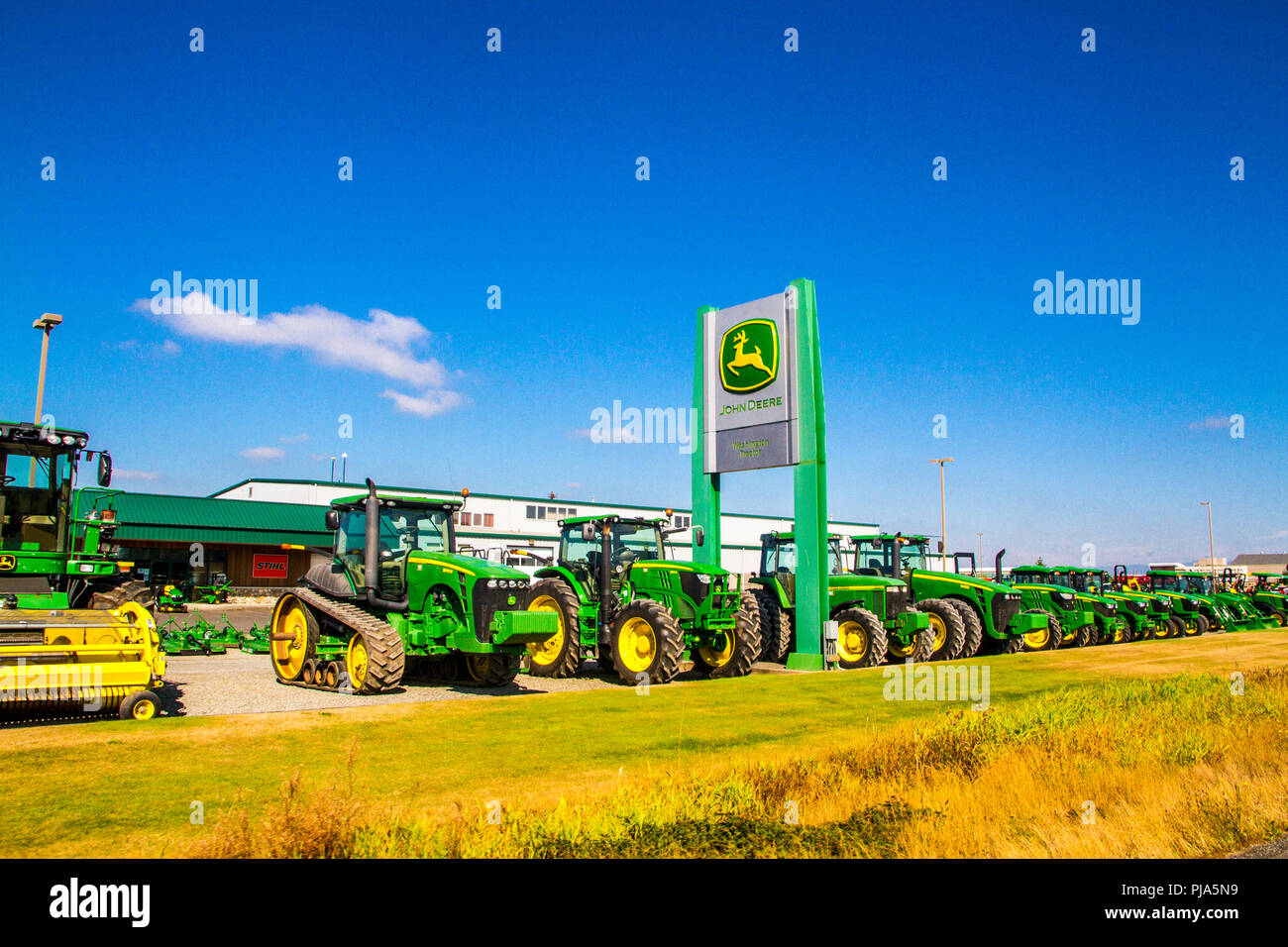 Washington Tractor John Deere dealer in Lynden Washington Stock Photo
